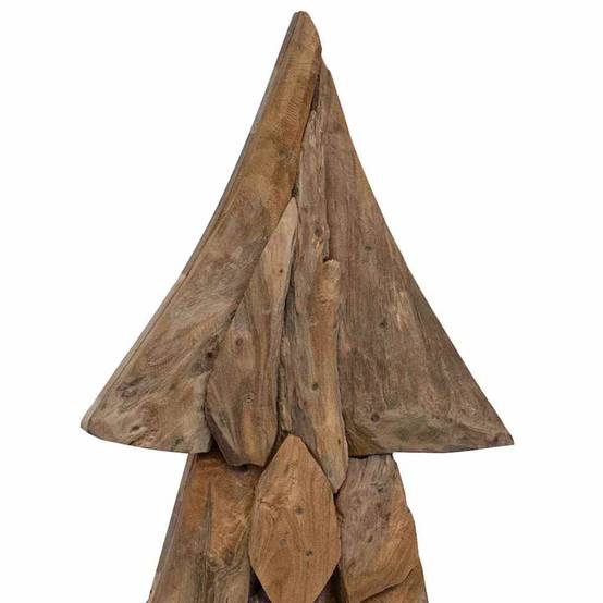 Arbre de Noël design en bois de teck massif pour décoration intérieure 90 cm – ComfortXL Outdoor Living - Image 6