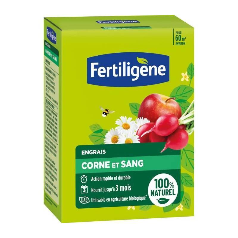 Fertiligène - Fertiligene Fcosan3 - Engrais Corne Et Sang 3 Kg - Action Rapide Et Durable - Nourrit Jusqu'a 3 Mois - Jusqu'a 60m² Fertilisée