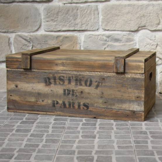 Coffre en bois 57 x 25 cm Chemin de campagne - Image 2