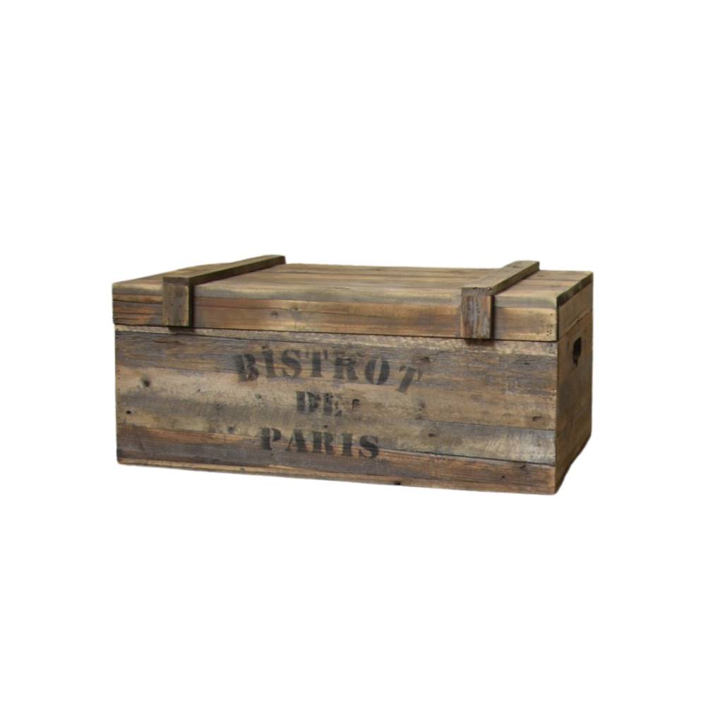 Coffre en bois 57 x 25 cm Chemin de campagne - Image 1