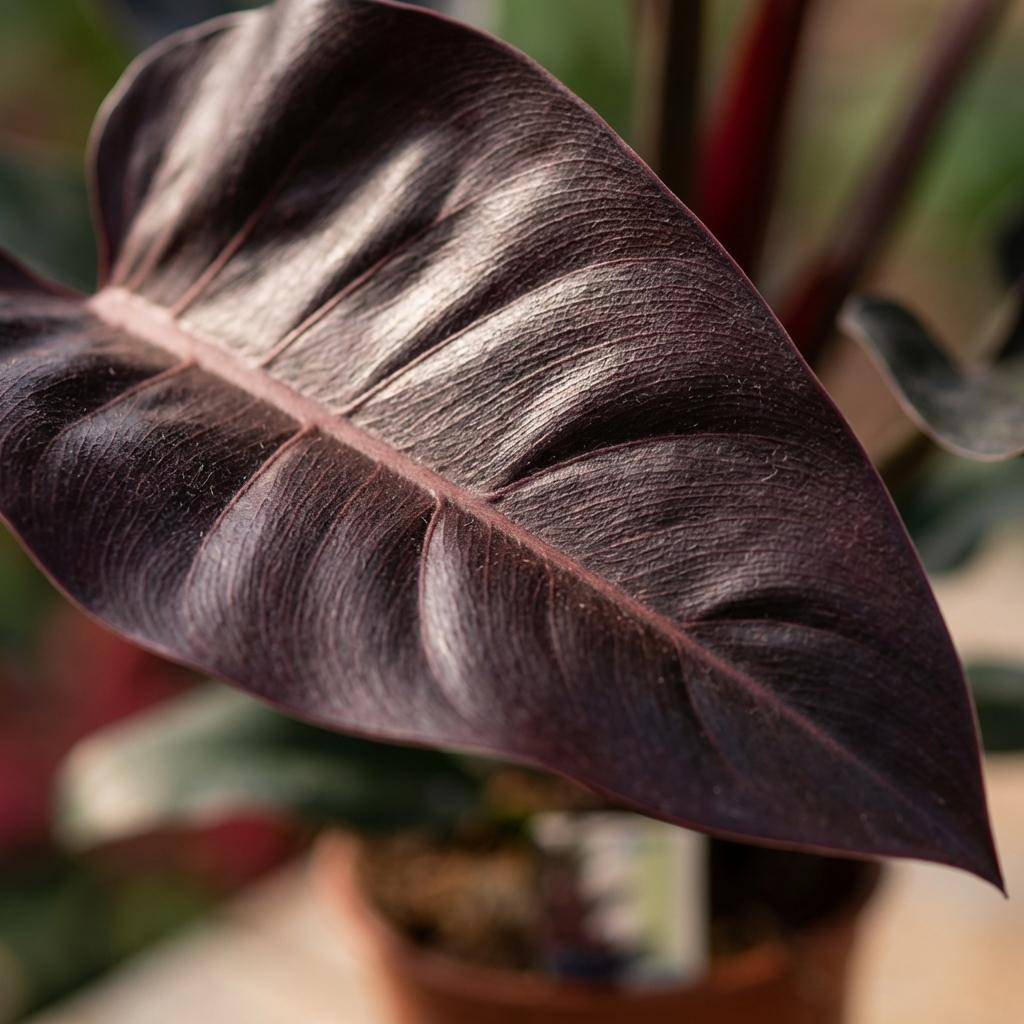 Philodendron Imperial Red - Pot de 19cm - Hauteur 60cm - Sans cache-pot - Plantes d'intérieur - Image 4