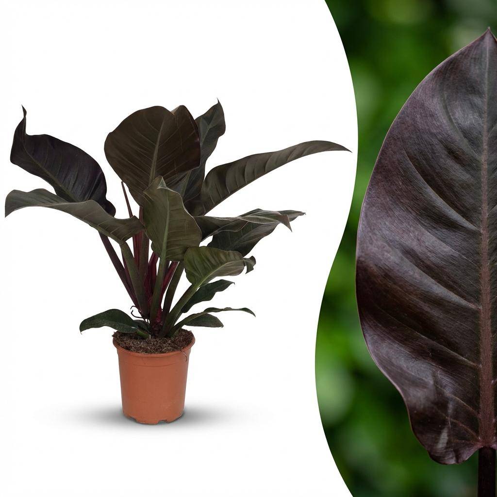 Philodendron Imperial Red - Pot de 19cm - Hauteur 60cm - Sans cache-pot - Plantes d'intérieur - Image 2