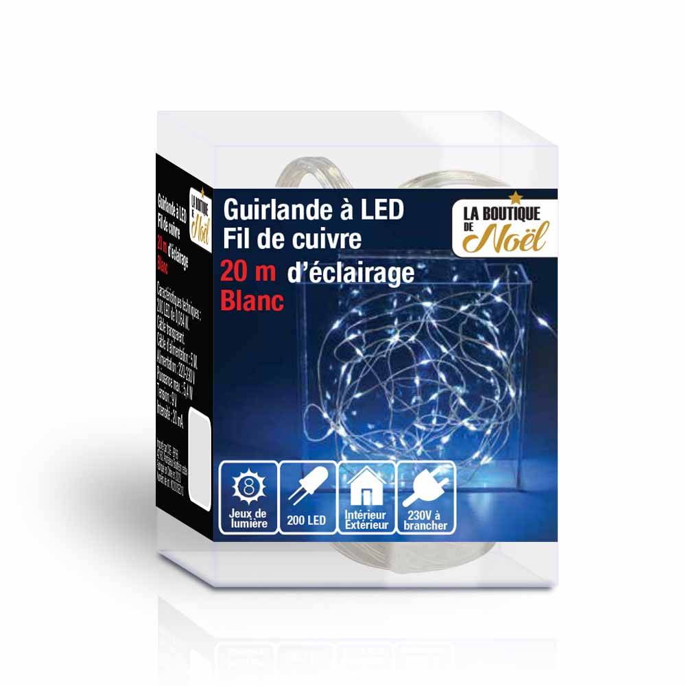 Guirlande lumineuse led fil cuivre électrique - Image 1