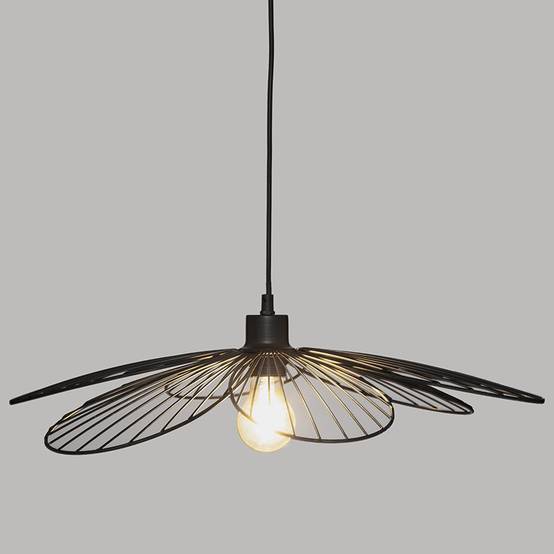 Suspension métal noir Fleur D57 Atmosphera - Image 2