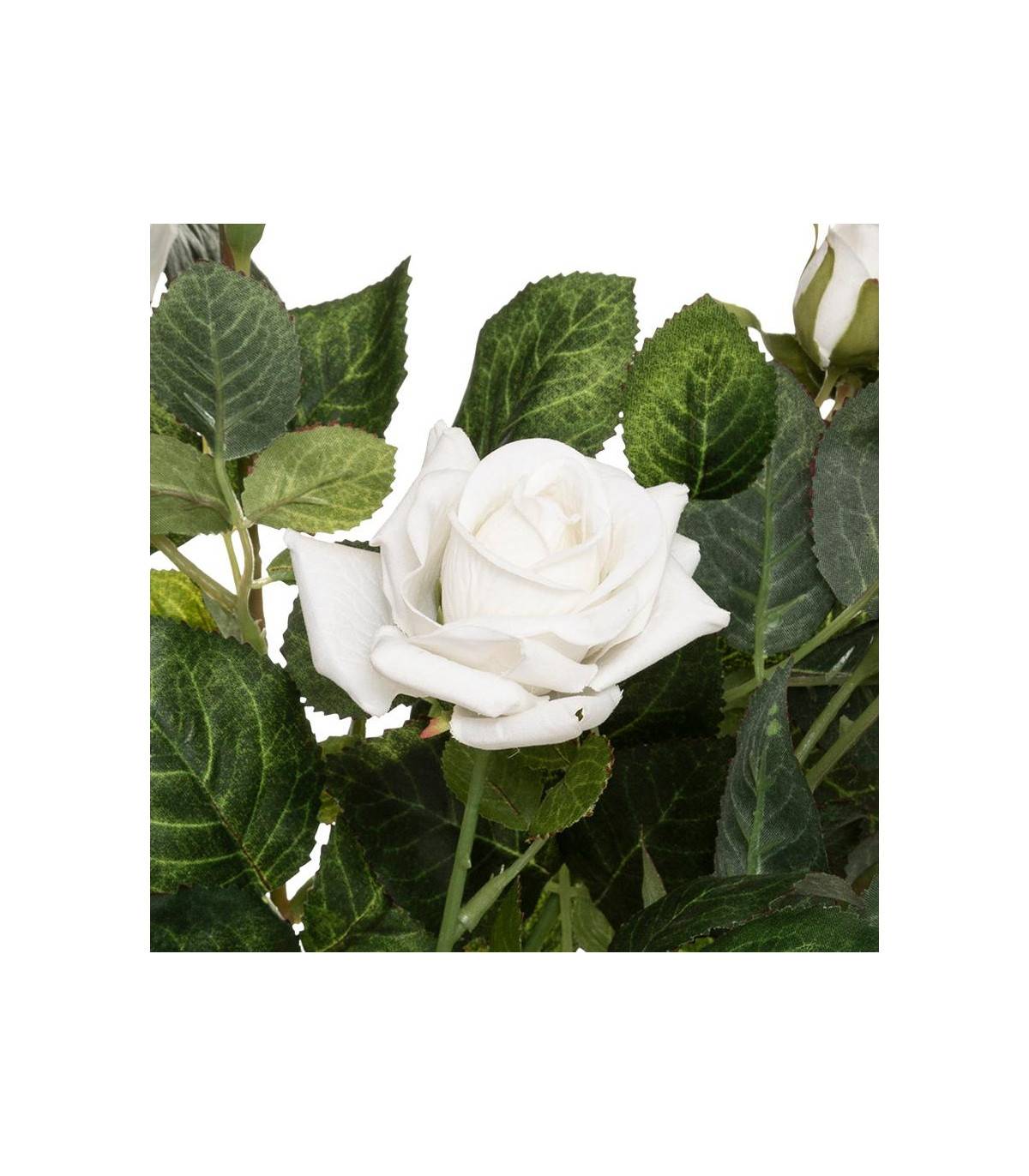 Plante artificielle Rosier Velours en pot H 43 cm - Image 2