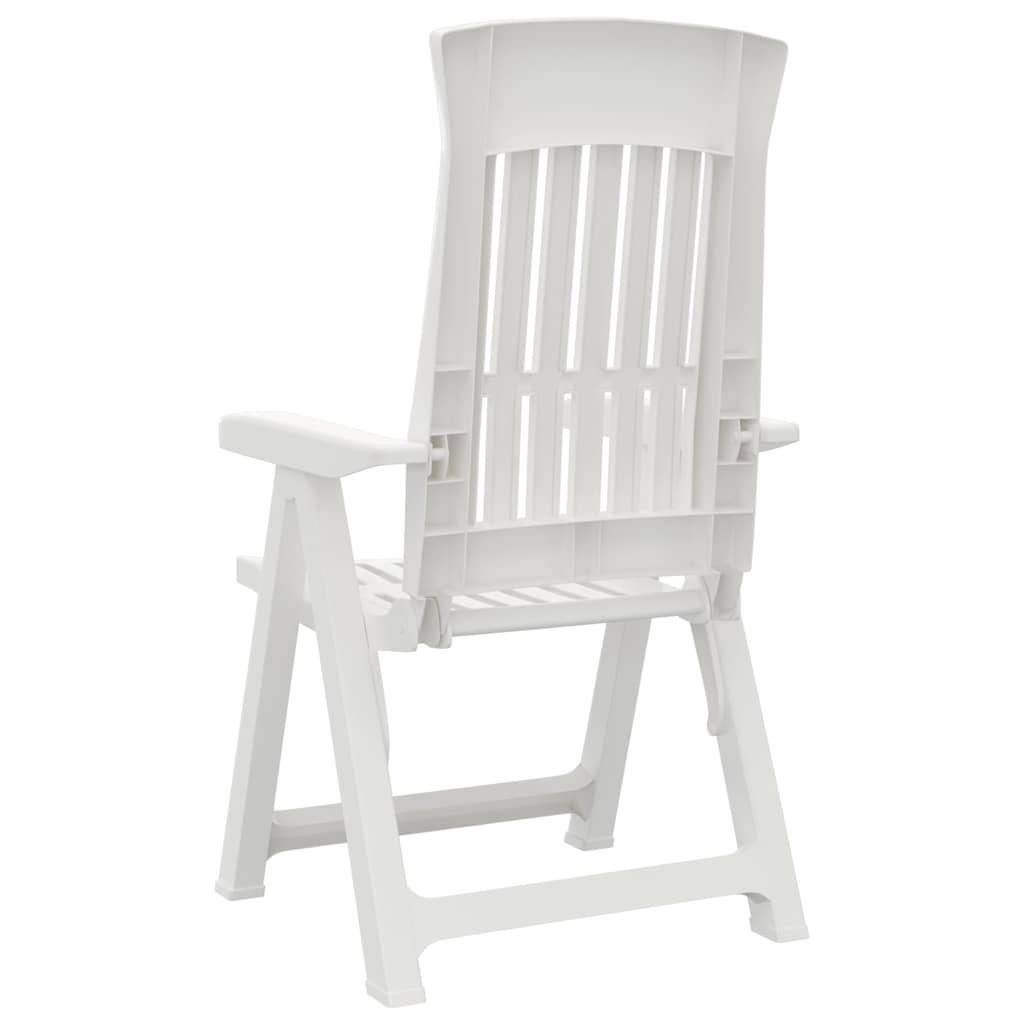 Chaises inclinables de jardin blanc PP 58 x 88 x 92 cm - PANGIVO - Image 8