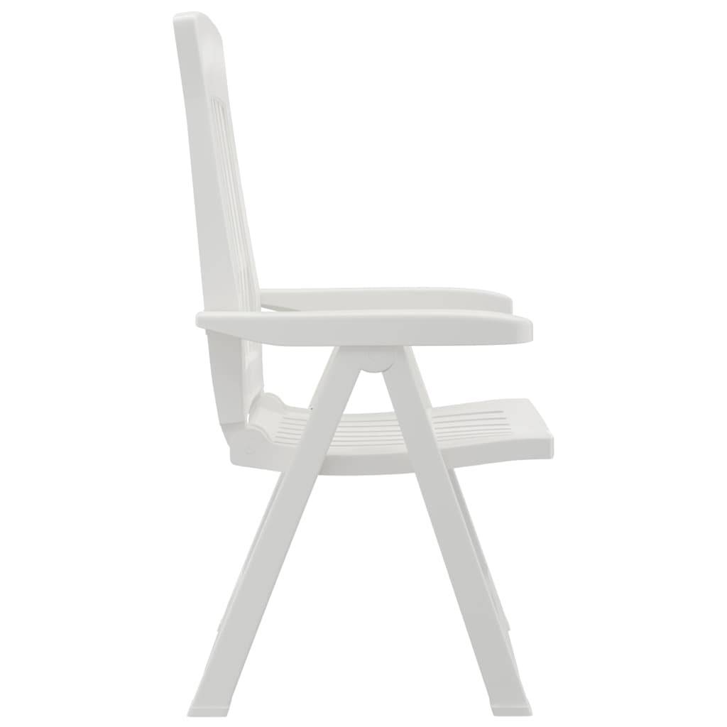 Chaises inclinables de jardin blanc PP 58 x 88 x 92 cm - PANGIVO - Image 7