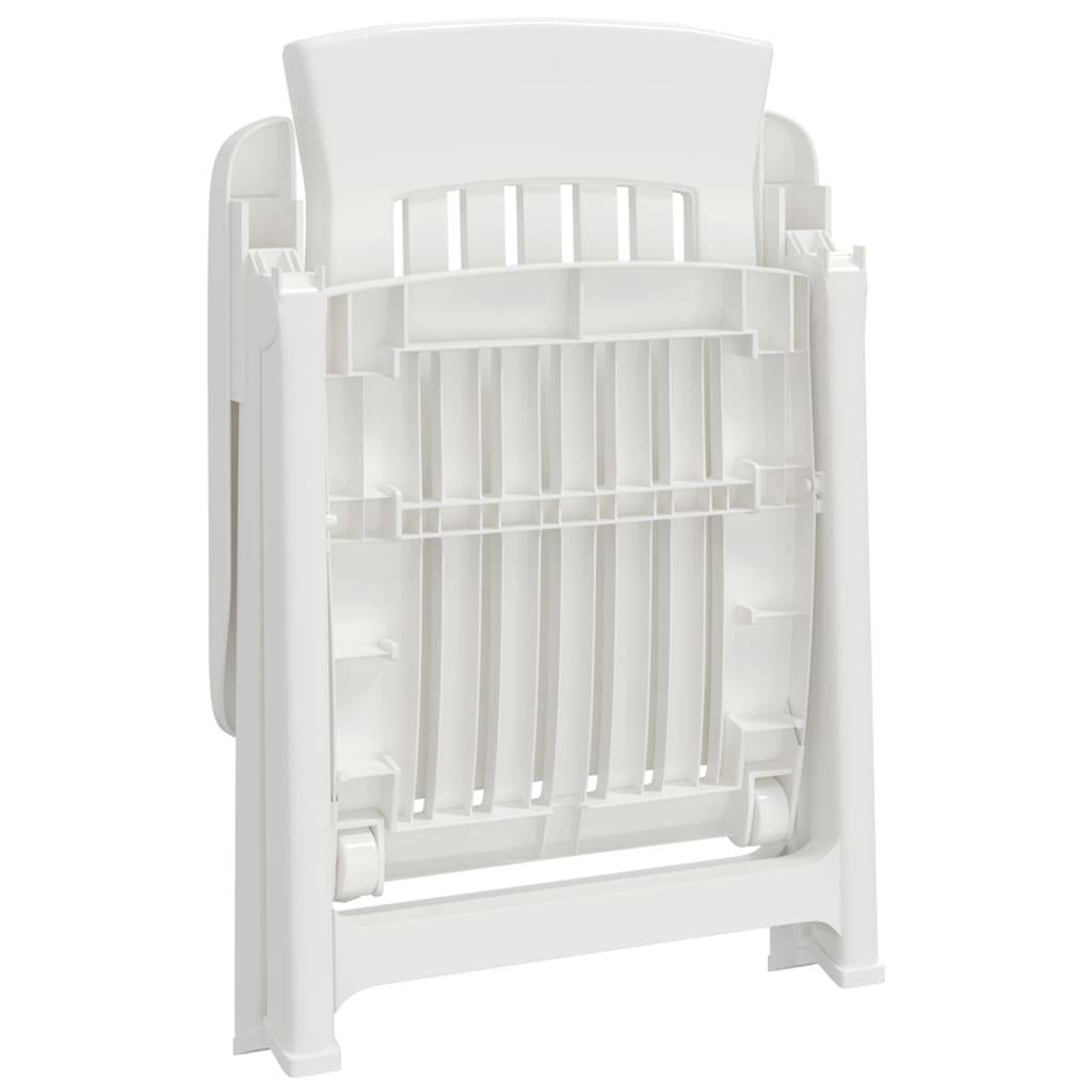 Chaises inclinables de jardin blanc PP 58 x 88 x 92 cm - PANGIVO - Image 6