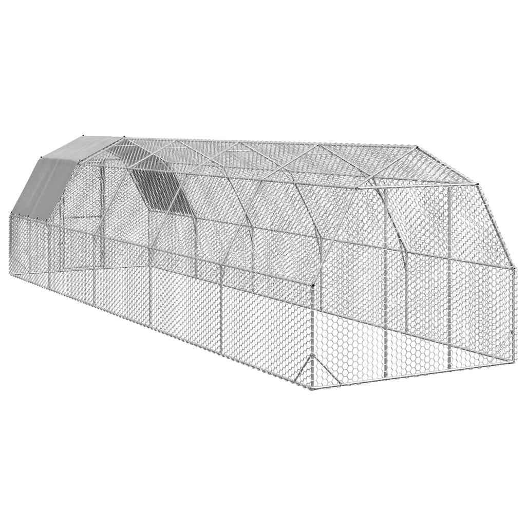 Poulailler acier argent 2,5 x 10 x 2,25 m - Prolenta premium p3377.9 - Image 5