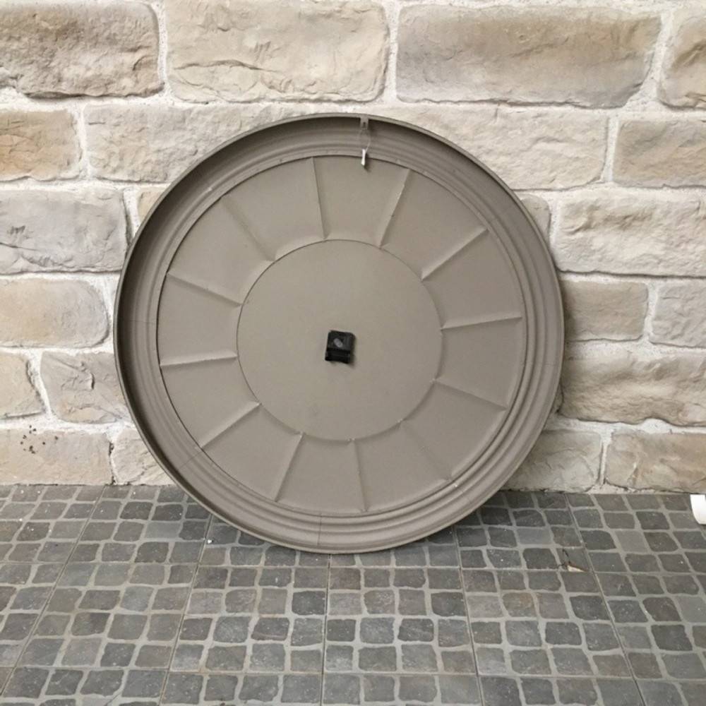 Grande horloge murale décorative vintage salon métal gris blanc 100cm Chemin de campagne - Image 6