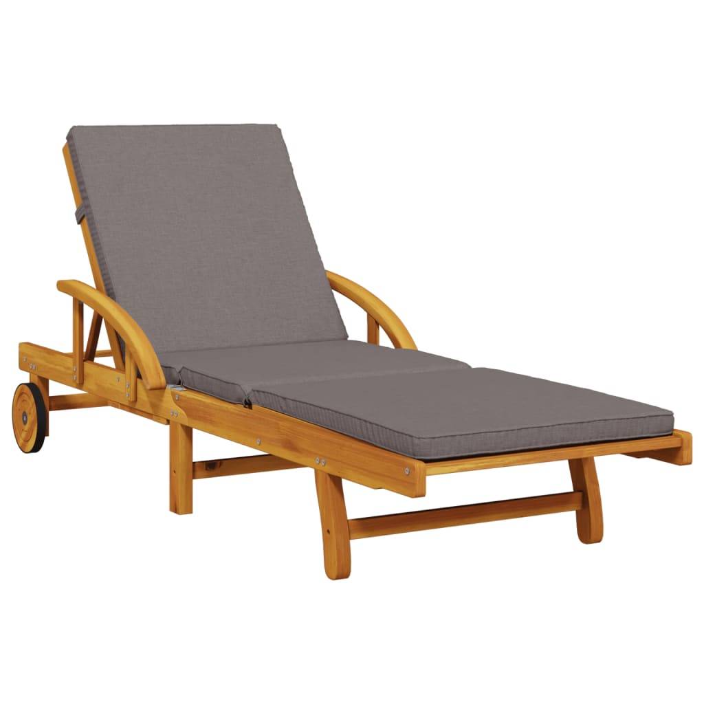 Duo Chaises Longues Acacia Huilé Table Intégrée Bain de Soleil Terrasse Foncés – ComfortXL Outdoor Living - Image 4