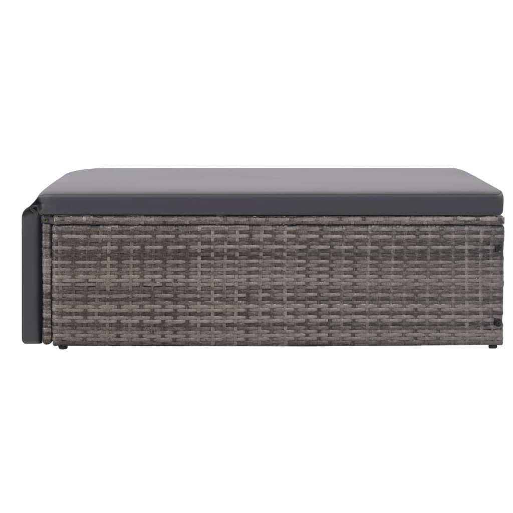Vidaxl - Salon de jardin 2 pcs avec coussins Résine tressée Gris vidaXL 44422 - Image 6