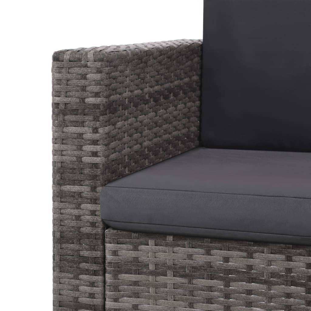 Vidaxl - Salon de jardin 2 pcs avec coussins Résine tressée Gris vidaXL 44422 - Image 4