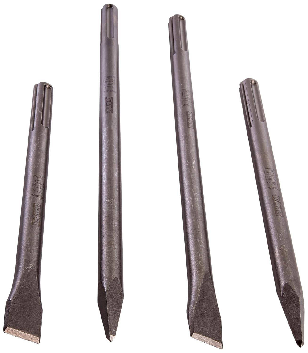 Ensemble de 4 burins pointus et plats - DEWALT - SDSMAXSET-QZ - Image 1