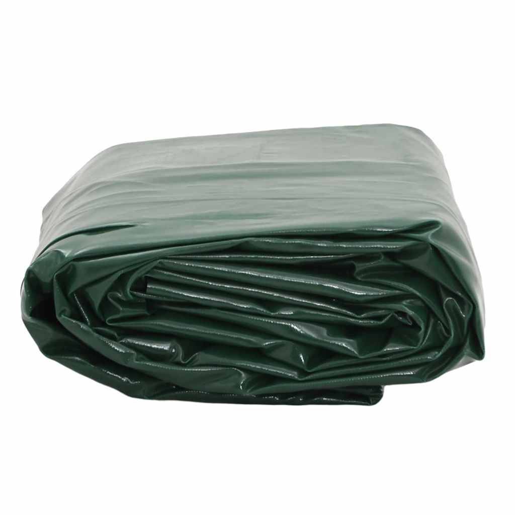 Toile de Bâche PVC Robuste 650g/m² pour Travaux et Protection Extérieure Vert 1.5x10 m – ComfortXL Outdoor Living - Image 3