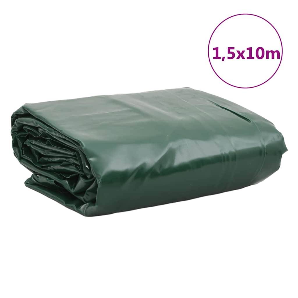 Toile de Bâche PVC Robuste 650g/m² pour Travaux et Protection Extérieure Vert 1.5x10 m – ComfortXL Outdoor Living - Image 9