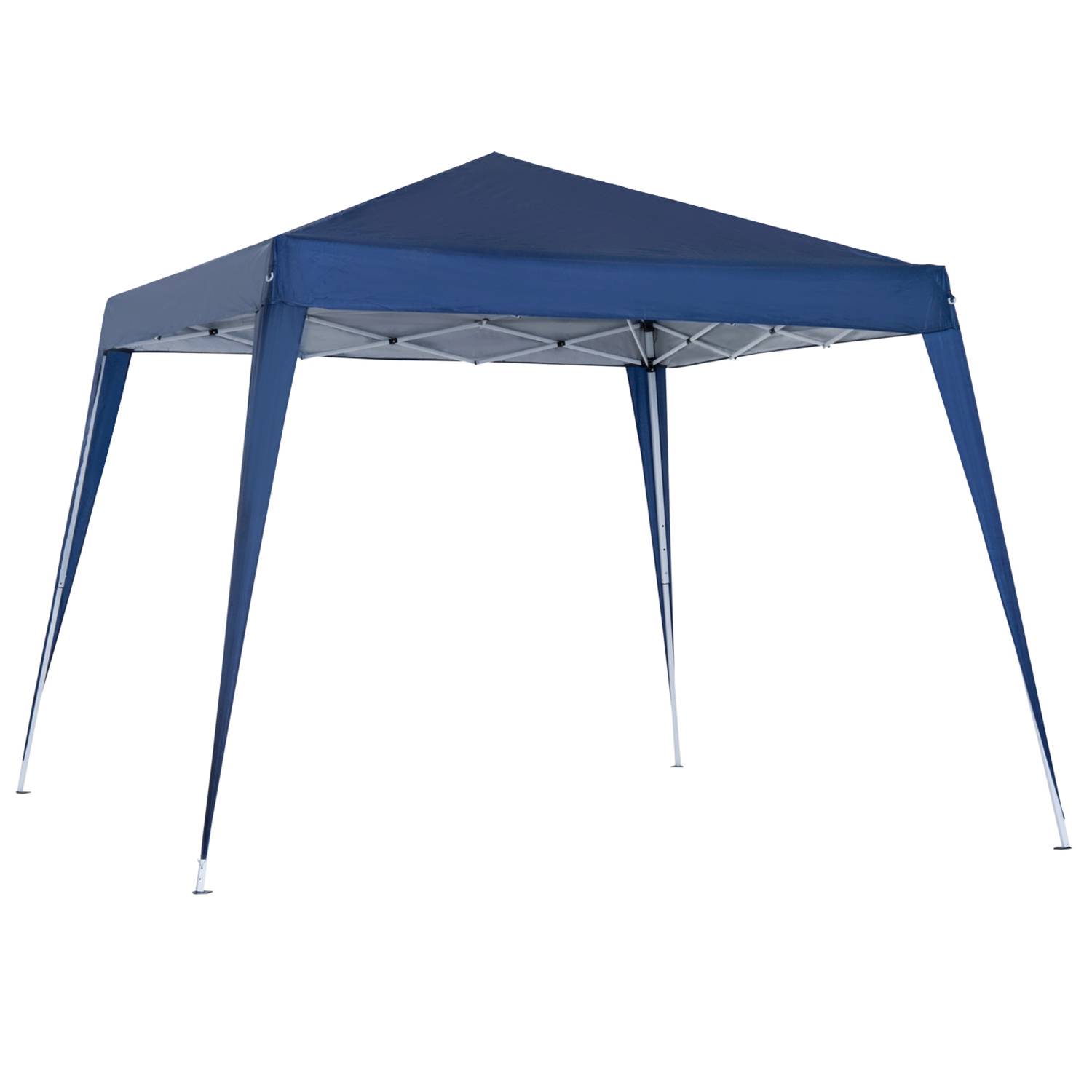 Tente bleue 3x3 m pliante avec hauteur réglable, protection UV pour camping, abri design sobre pour extérieur pratique et ajustable - Image 2