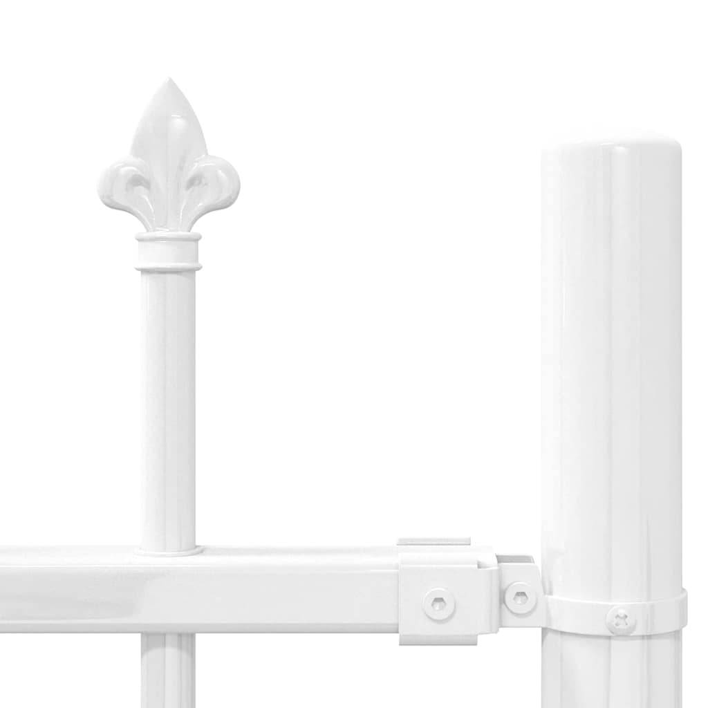 Maison Chic - Clôture de jardin - Panneau de clôture - Palissade Blanc 140 cm Acier peint par poudre g463 - Image 4