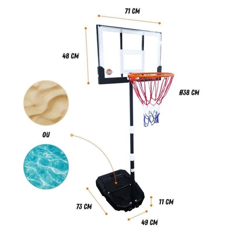 Panier de basket mobile et réglable de1m à 2m10 - Brooklyn BUMBER - Image 4