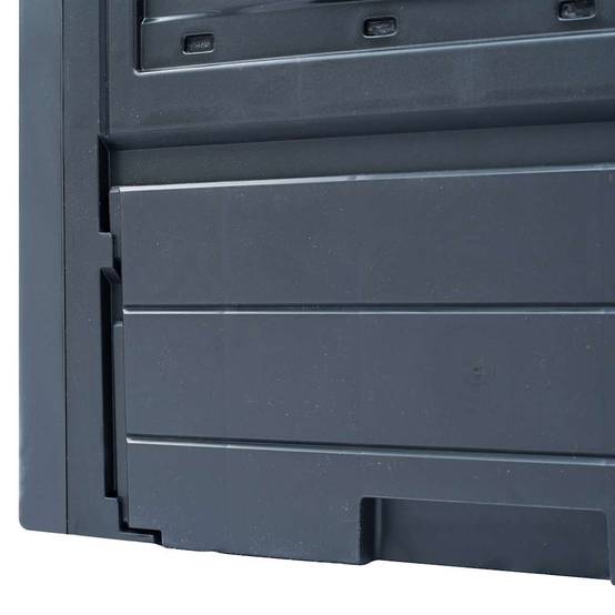 Composteurs de jardin plastique gris 60 x 60 x 73 cm, poids:16.62kg - PANGIVO - Image 6