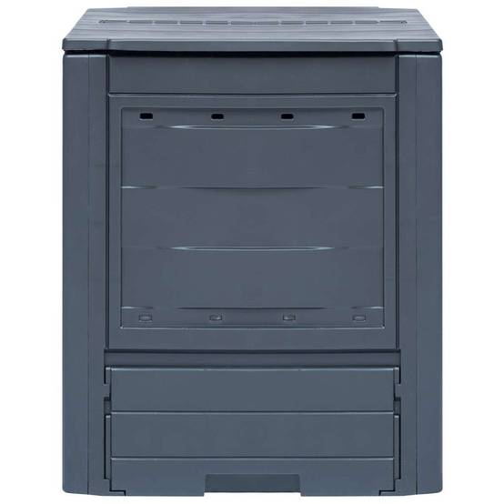 Composteurs de jardin plastique gris 60 x 60 x 73 cm, poids:16.62kg - PANGIVO - Image 2