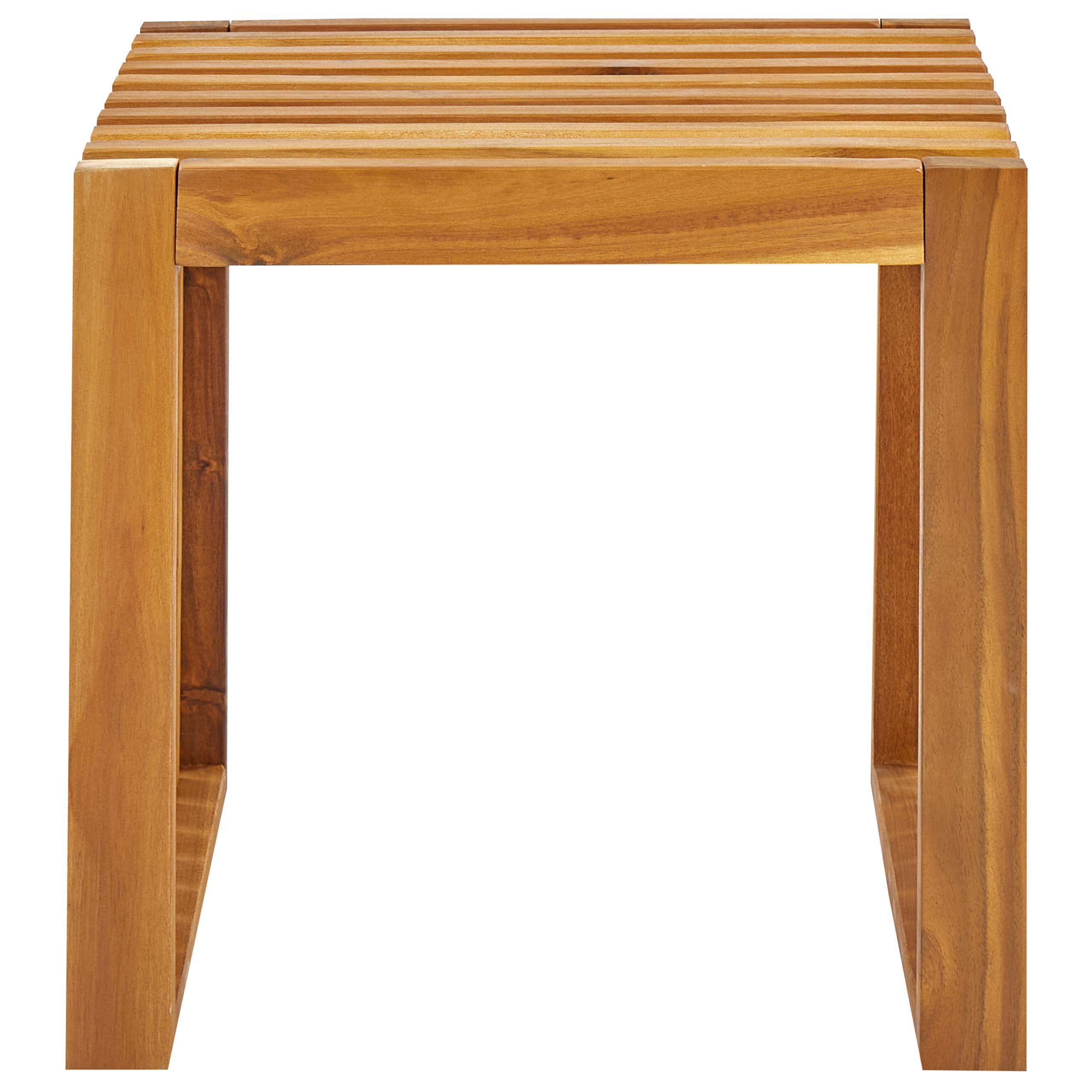 Beliani - Set de salle à manger, 4 Personnes Acacia Marron BELLANO - 120x70x70- Beliani - Image 8