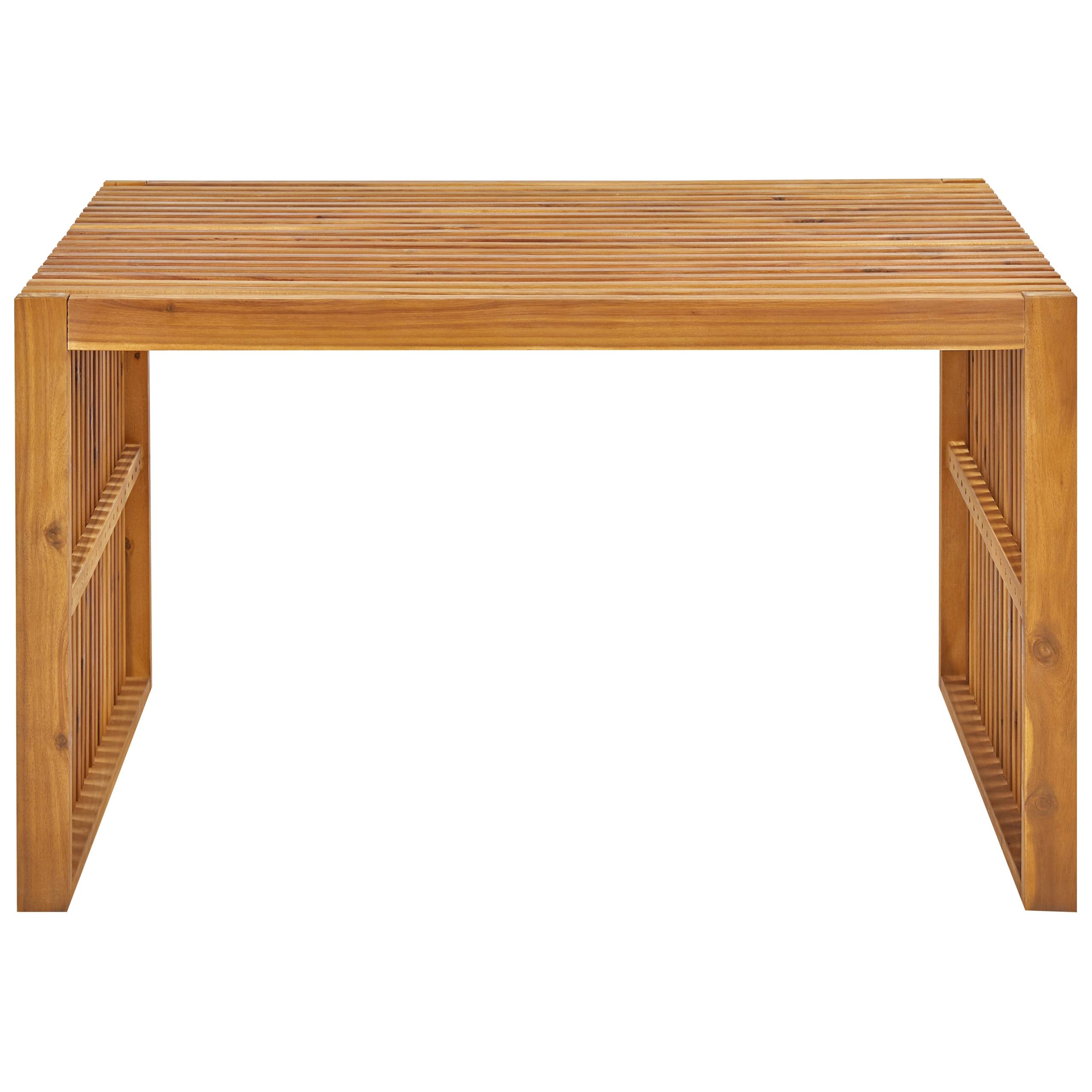 Beliani - Set de salle à manger, 4 Personnes Acacia Marron BELLANO - 120x70x70- Beliani - Image 6