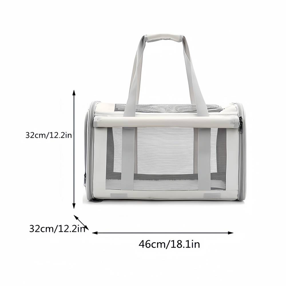 Sac de transport pour chien et chat Blanc IntiMeg - Image 9