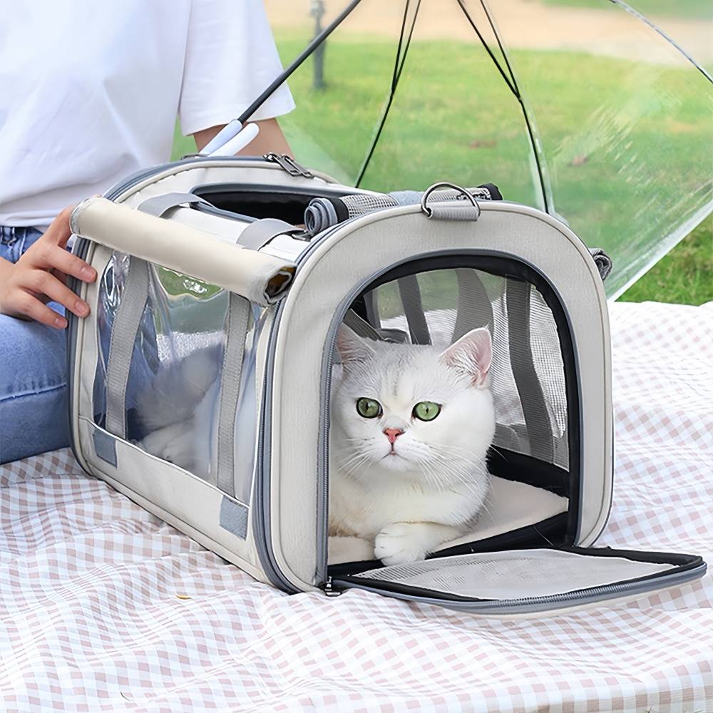 Sac de transport pour chien et chat Blanc IntiMeg - Image 2