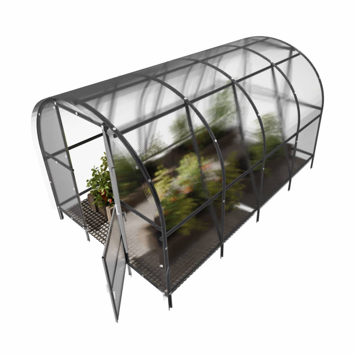 KLASIKA GREENHOUSES - Serre KLASIKA BALTIC LT 3 x 4 m (12 m²), 4 mm avec revêtement en polycarbonate - Image 6