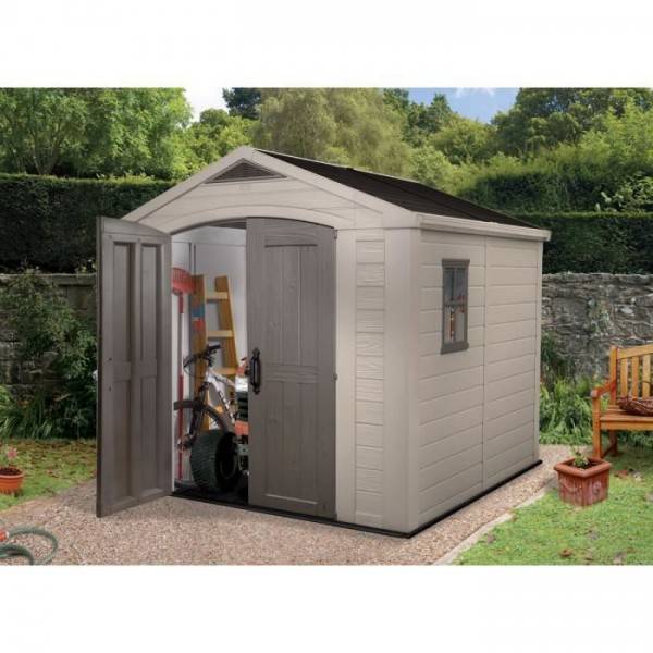 Keter - Abri de jardin en résine 6,6 m² KETER Sydney 88 Beige et Marron - Image 1