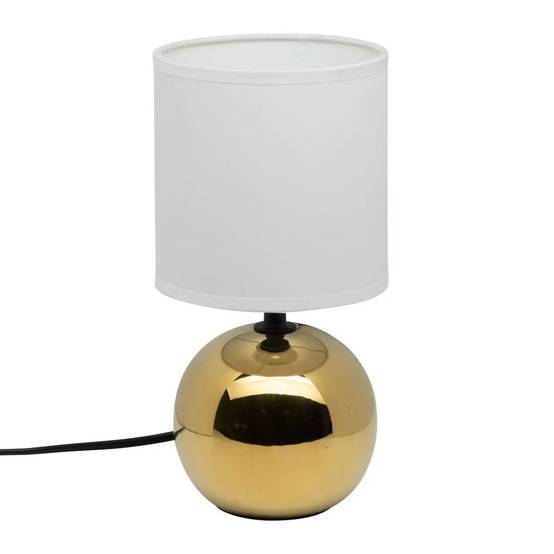 Lampe à Poser Céramique "Boule" 25cm Or - Image 1