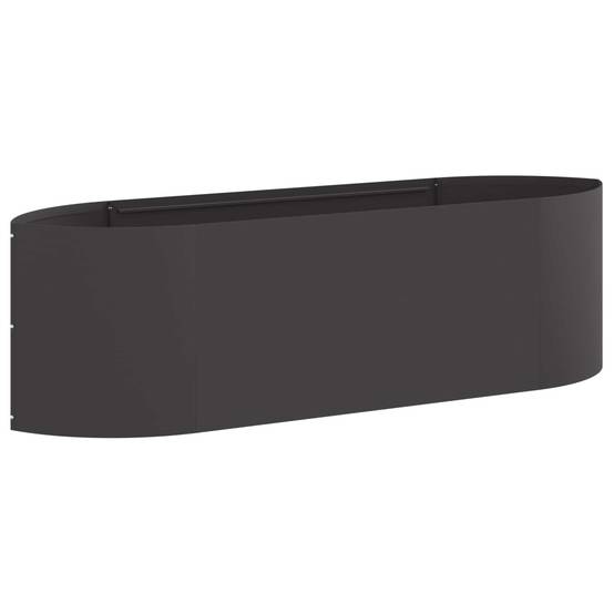 ComfortXL - Carré potager surélevé acier jardin urbain fond ouvert 140x40x40cm noir - ComfortXL Outdoor Living - Image 2