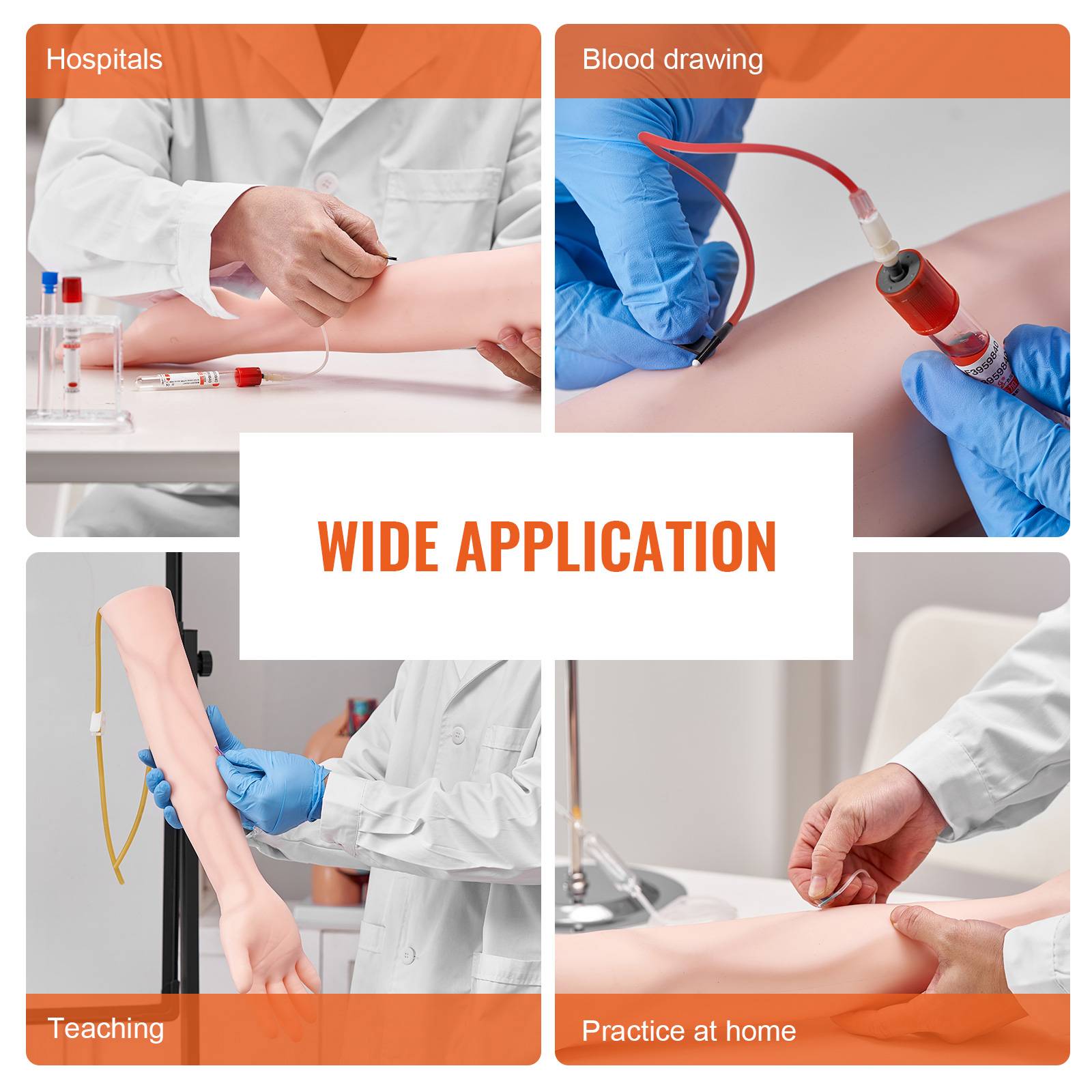 VEVOR Bras entraînement perfusion IV, PVC. Haute simulation, pour étudiants, infirmières. - Image 6