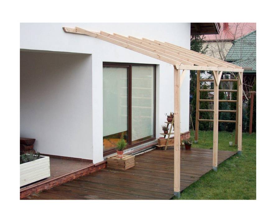 Habrita - Carport mural - Pergola adossable / Autoclavé Habrita - Image 4