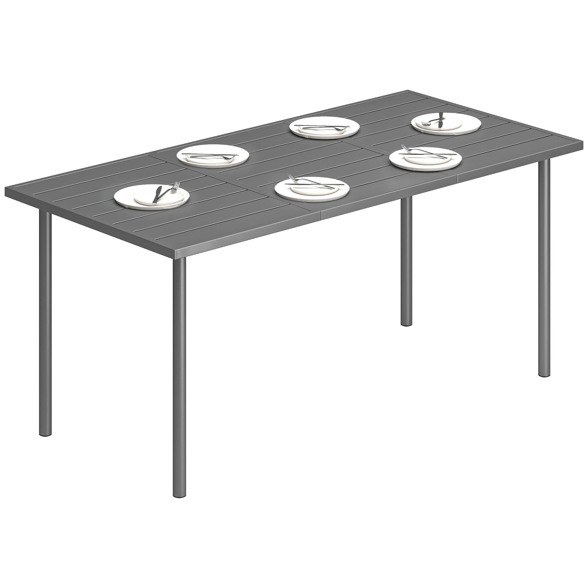 PANGIVO - Table de jardin acier 165 x 80 x 74 cm - PANGIVO - Image 1