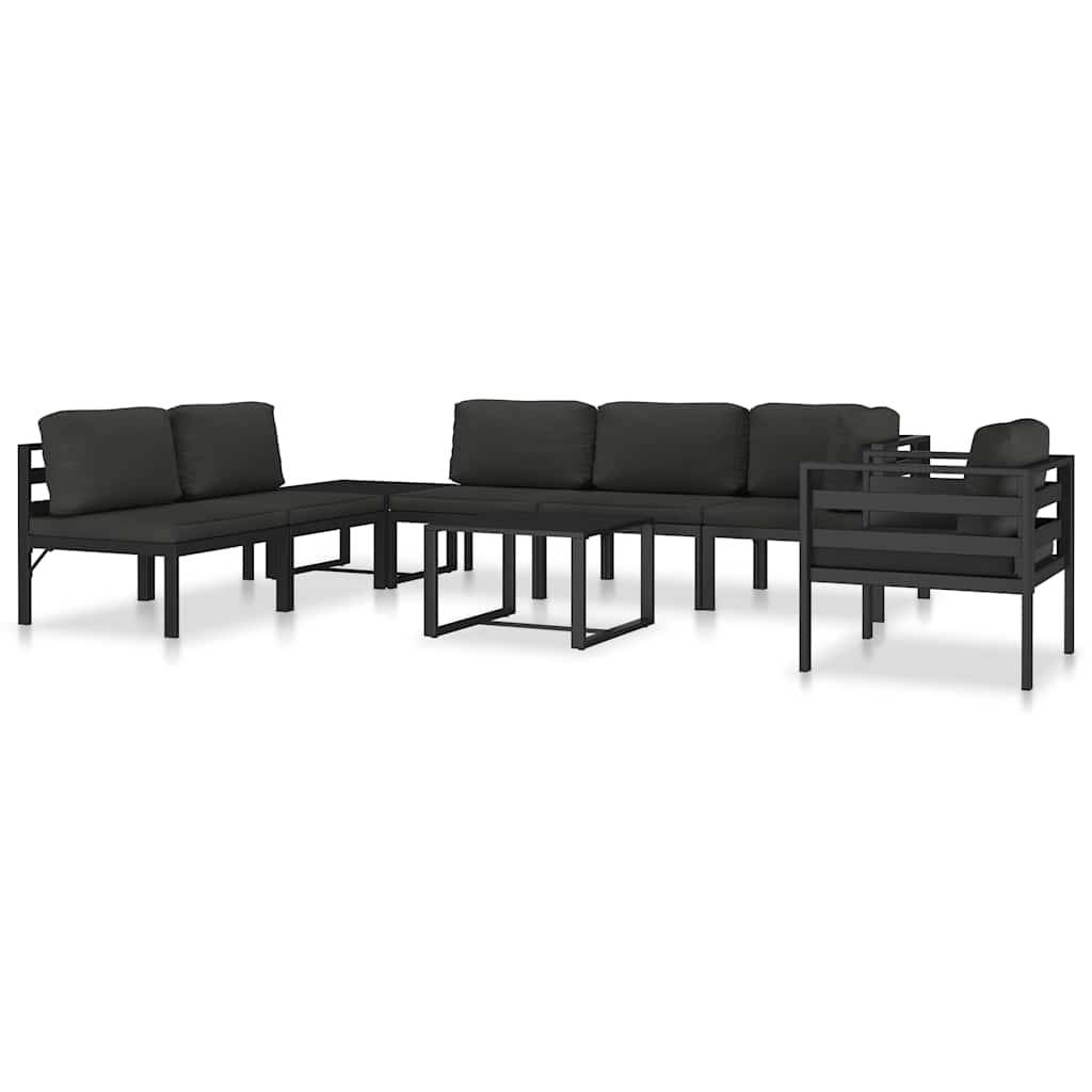 Chauffeuse Centrale Modulable Aluminium Anthracite Coussin Épais 7cm pour Salon de Jardin – ComfortXL Outdoor Living - Image 10