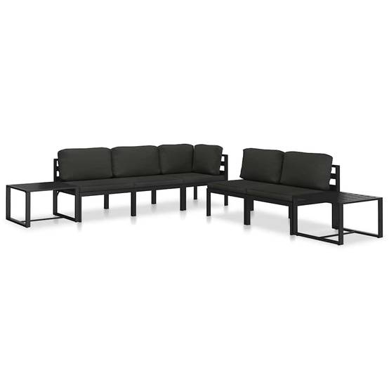 Chauffeuse Centrale Modulable Aluminium Anthracite Coussin Épais 7cm pour Salon de Jardin – ComfortXL Outdoor Living - Image 6