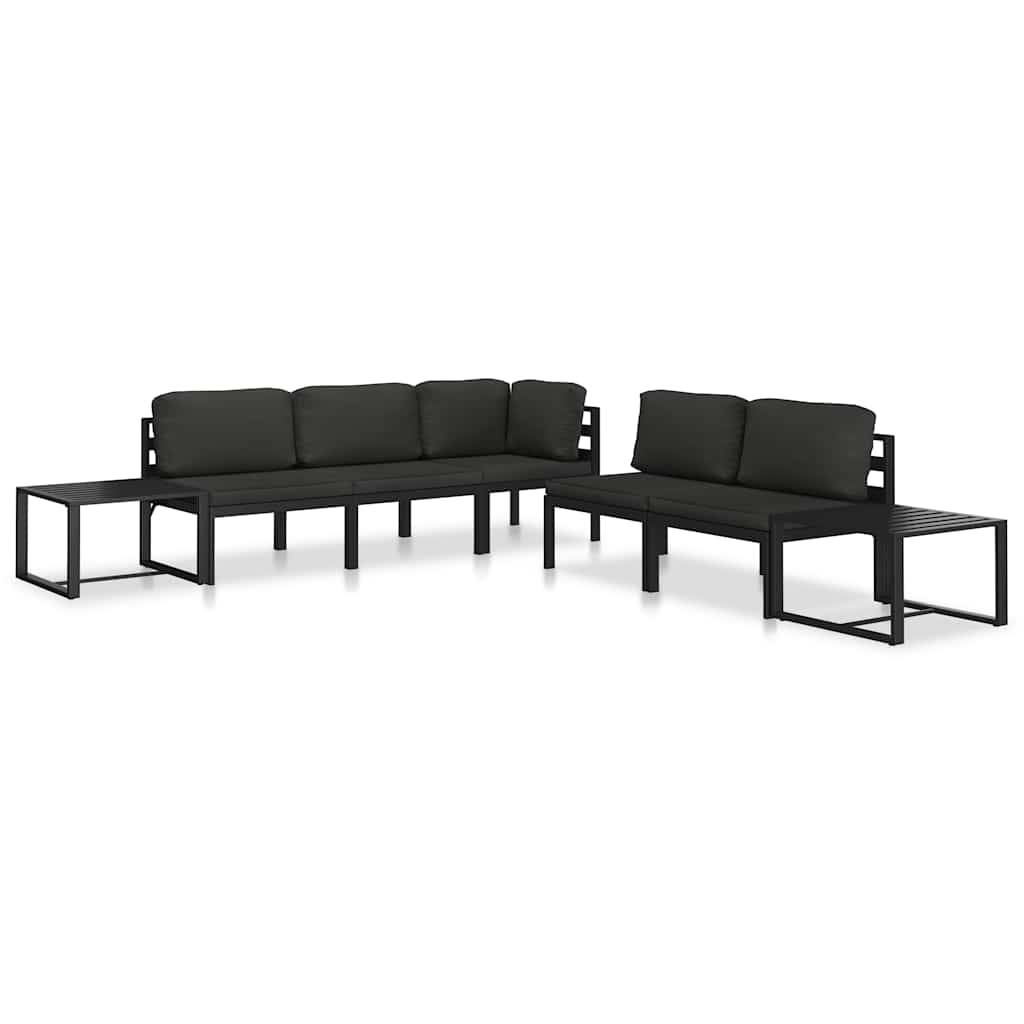 Chauffeuse Centrale Modulable Aluminium Anthracite Coussin Épais 7cm pour Salon de Jardin – ComfortXL Outdoor Living - Image 6