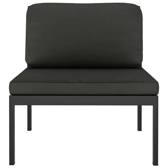 Chauffeuse Centrale Modulable Aluminium Anthracite Coussin Épais 7cm pour Salon de Jardin – ComfortXL Outdoor Living - Image 3