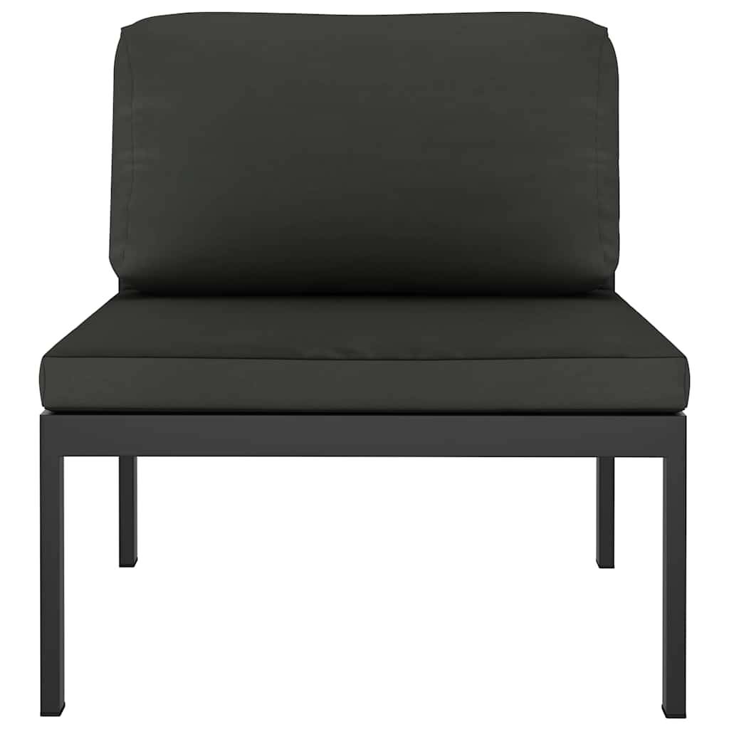 Chauffeuse Centrale Modulable Aluminium Anthracite Coussin Épais 7cm pour Salon de Jardin – ComfortXL Outdoor Living - Image 3