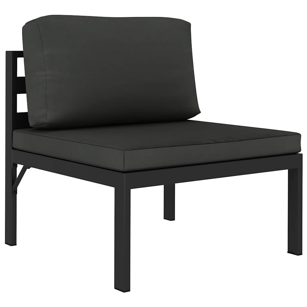 Chauffeuse Centrale Modulable Aluminium Anthracite Coussin Épais 7cm pour Salon de Jardin – ComfortXL Outdoor Living - Image 2