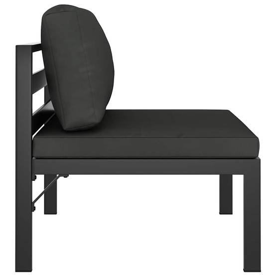Chauffeuse Centrale Modulable Aluminium Anthracite Coussin Épais 7cm pour Salon de Jardin – ComfortXL Outdoor Living - Image 4