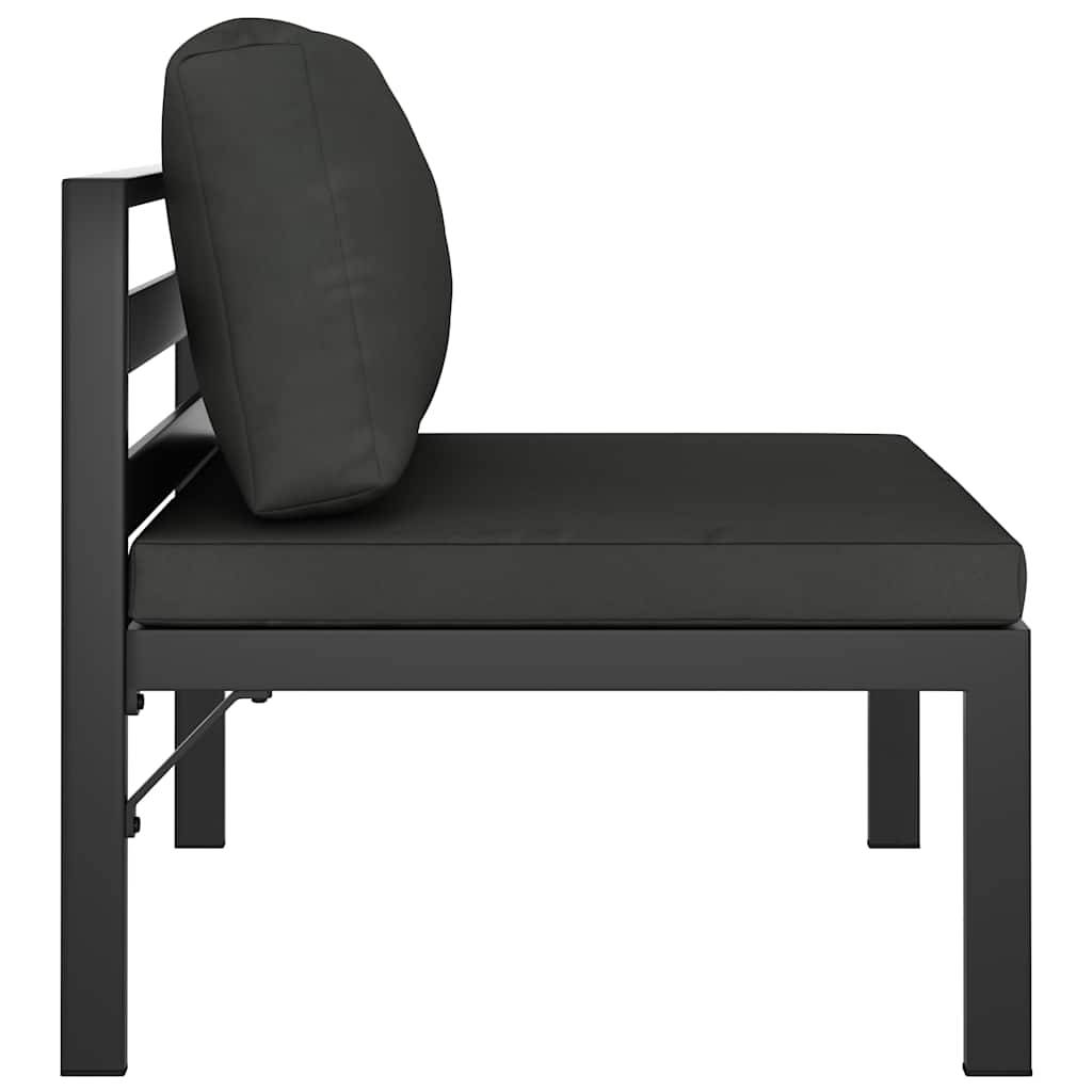 Chauffeuse Centrale Modulable Aluminium Anthracite Coussin Épais 7cm pour Salon de Jardin – ComfortXL Outdoor Living - Image 4