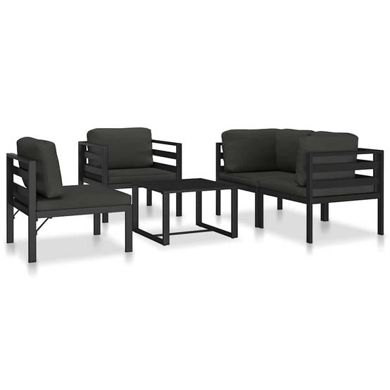 Chauffeuse Centrale Modulable Aluminium Anthracite Coussin Épais 7cm pour Salon de Jardin – ComfortXL Outdoor Living - Image 8