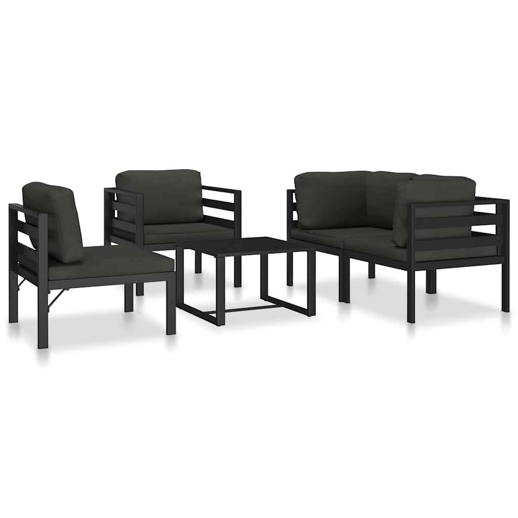 Chauffeuse Centrale Modulable Aluminium Anthracite Coussin Épais 7cm pour Salon de Jardin – ComfortXL Outdoor Living - Image 8