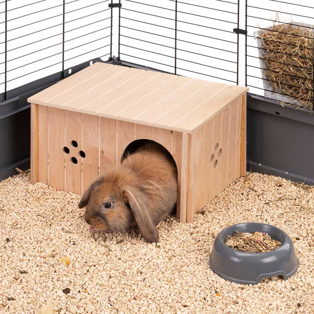 Ferplast - Ferplast Maison Lapin, Accessoire pour Cage Lapin, avec Toit Plat et Trous d'Aération, en Kit de Montage, 37 x 27,7 x h 20 cm, SIN 4647 Niche Maison - Image 4