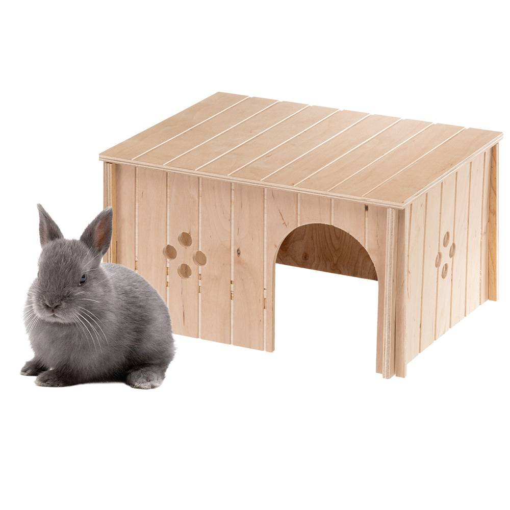 Ferplast - Ferplast Maison Lapin, Accessoire pour Cage Lapin, avec Toit Plat et Trous d'Aération, en Kit de Montage, 37 x 27,7 x h 20 cm, SIN 4647 Niche Maison - Image 5