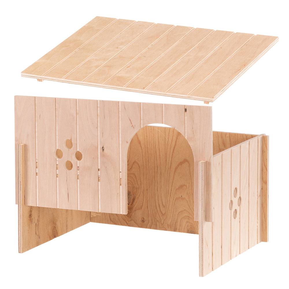 Ferplast - Ferplast Maison Lapin, Accessoire pour Cage Lapin, avec Toit Plat et Trous d'Aération, en Kit de Montage, 37 x 27,7 x h 20 cm, SIN 4647 Niche Maison - Image 8