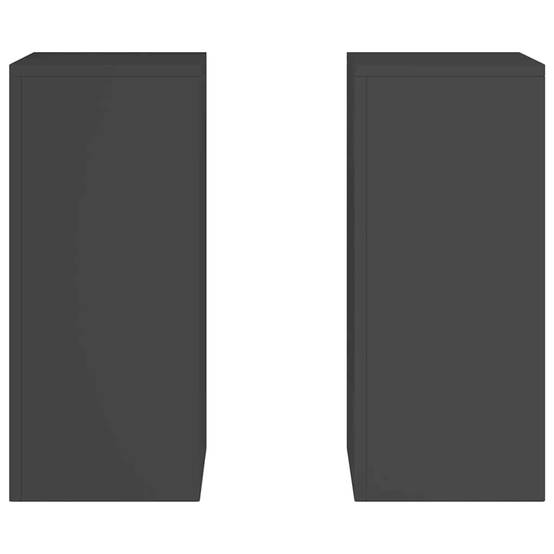Lot de 2 Supports hauts pour plantes en Acier Design moderne résistant UV pour Balcon Noir 24x24x55 cm – ComfortXL Outdoor Living - Image 6